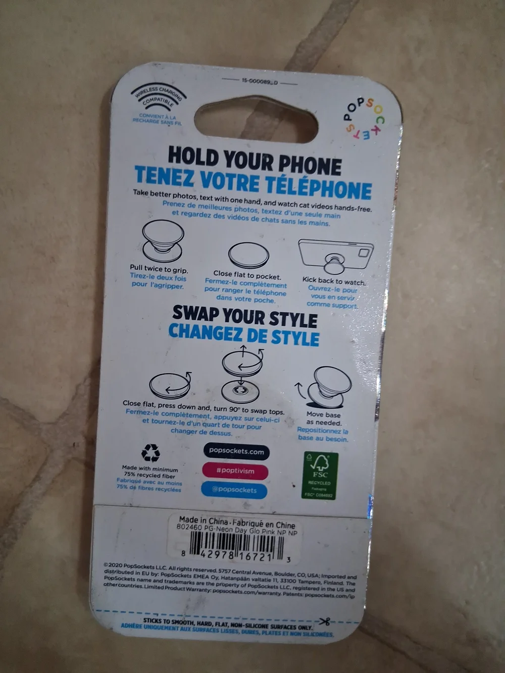 PopSockets PopGrip Pink Phone Grip Holder